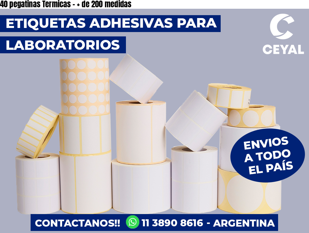 40 pegatinas Termicas - + de 200 medidas