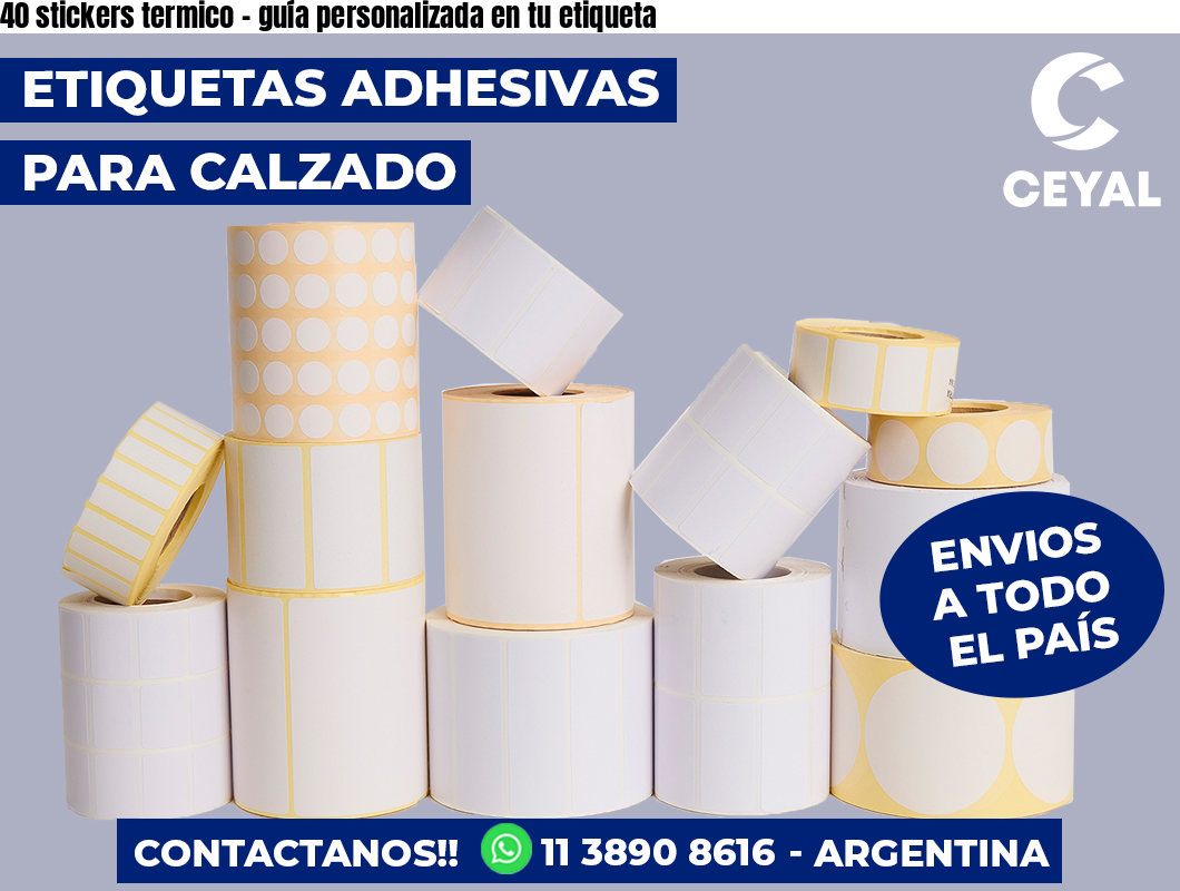 40 stickers termico – guía personalizada en tu etiqueta