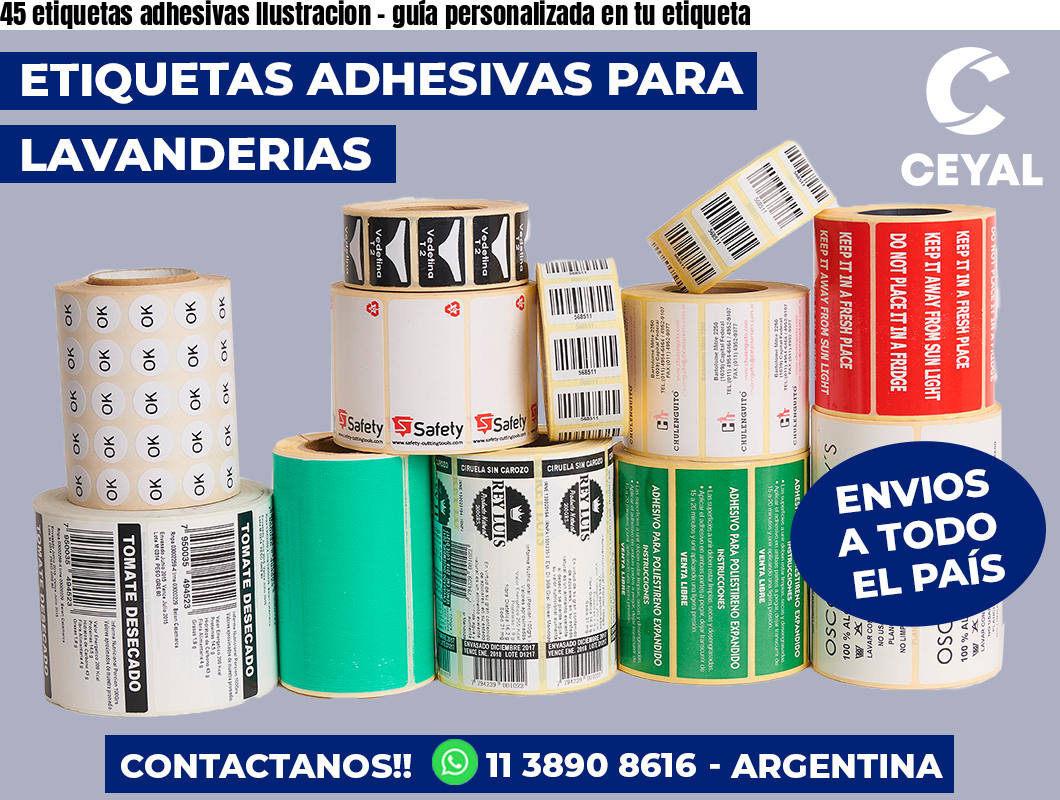 45 etiquetas adhesivas Ilustracion – guía personalizada en tu etiqueta