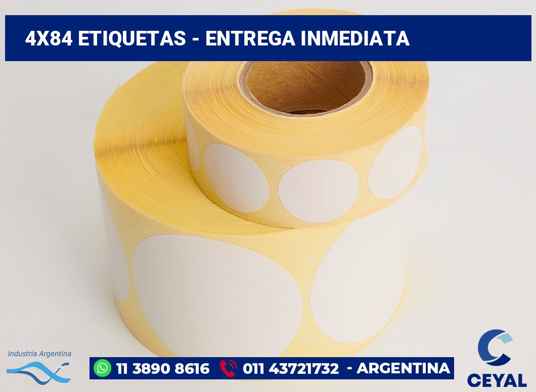 4×84 Etiquetas