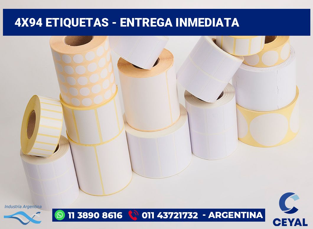 4×94 Etiquetas