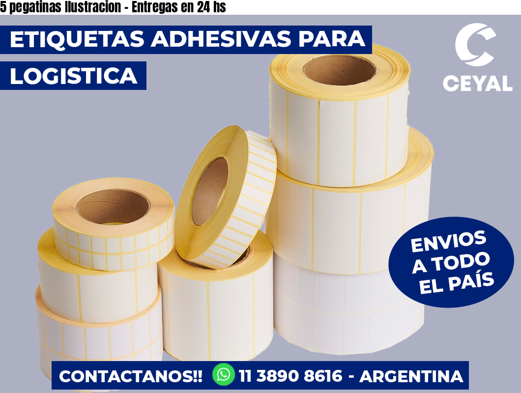5 pegatinas Ilustracion - Entregas en 24 hs