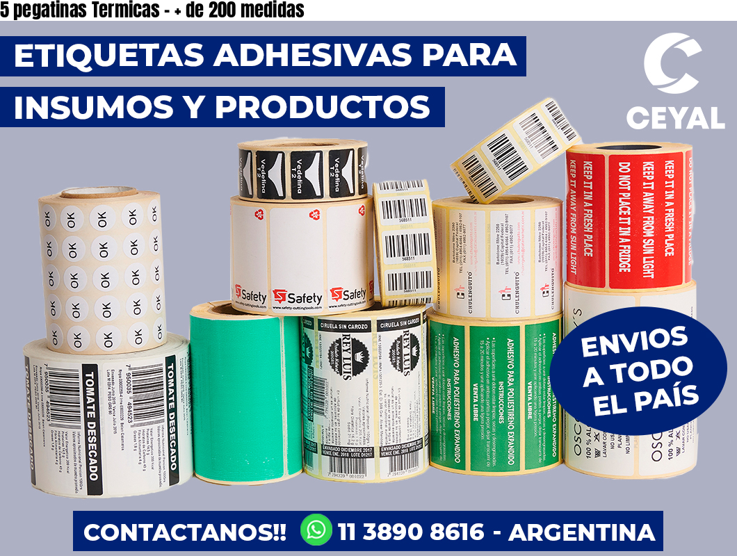 5 pegatinas Termicas – + de 200 medidas