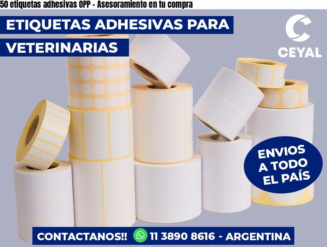50 etiquetas adhesivas OPP – Asesoramiento en tu compra