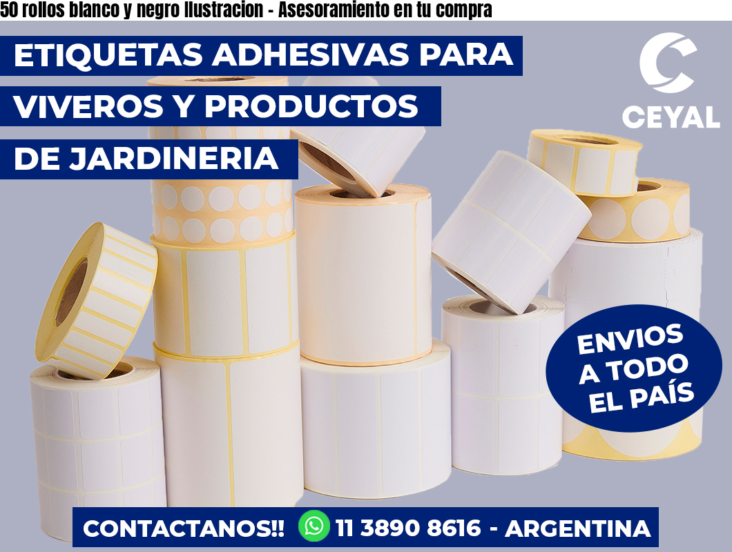 50 rollos blanco y negro Ilustracion – Asesoramiento en tu compra