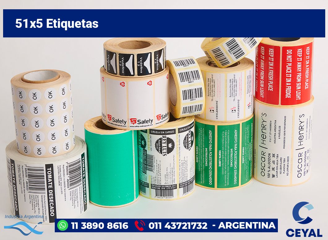 51×5 Etiquetas