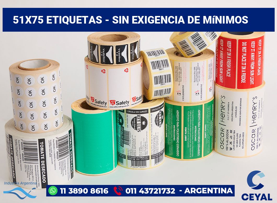 51×75 Etiquetas