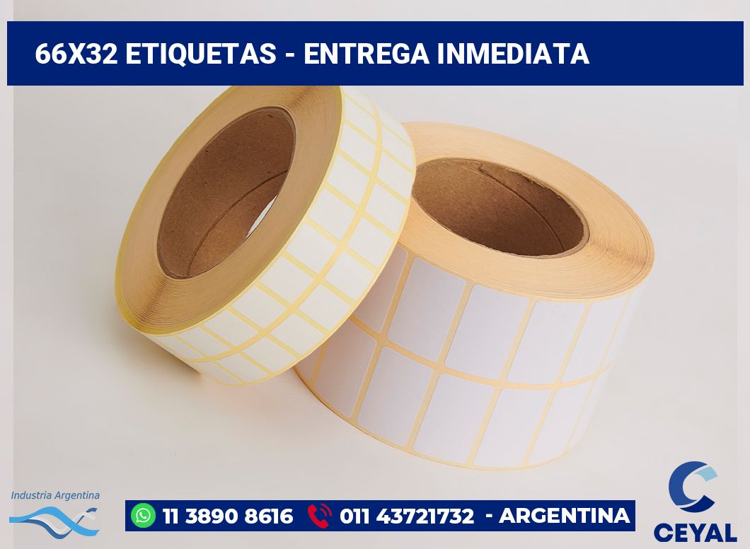 66×32 Etiquetas