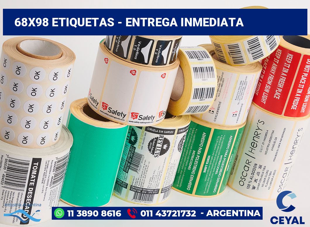 68x98 Etiquetas