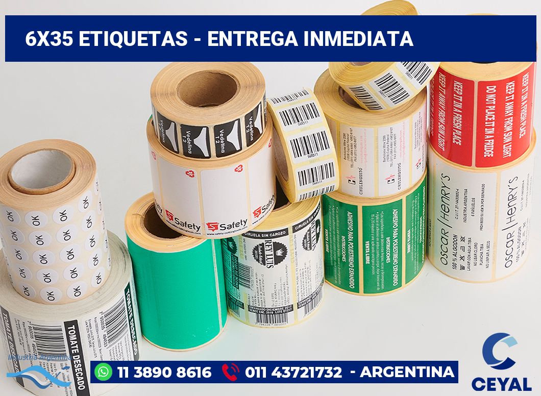 6x35 Etiquetas