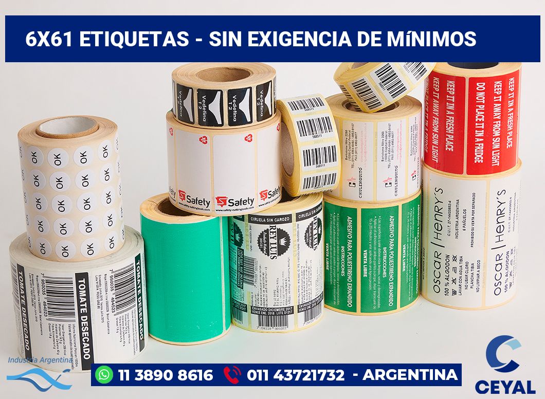 6×61 Etiquetas