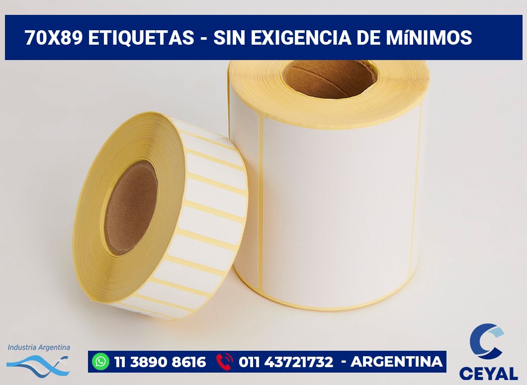70×89 Etiquetas