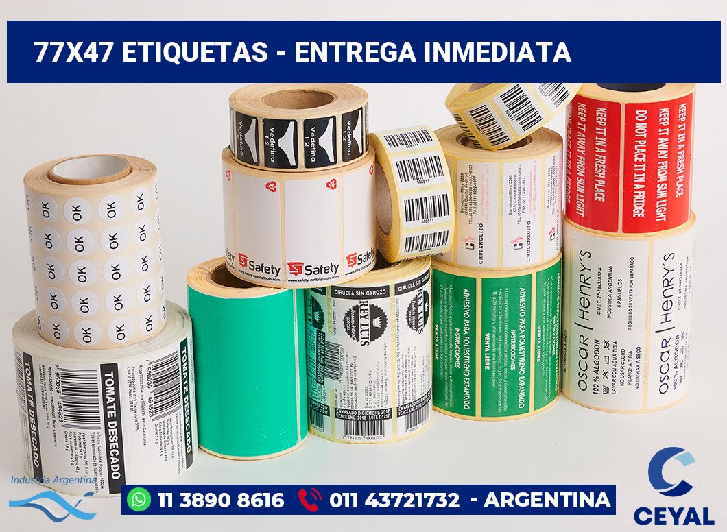 77×47 Etiquetas
