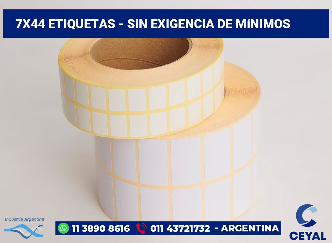 7×44 Etiquetas