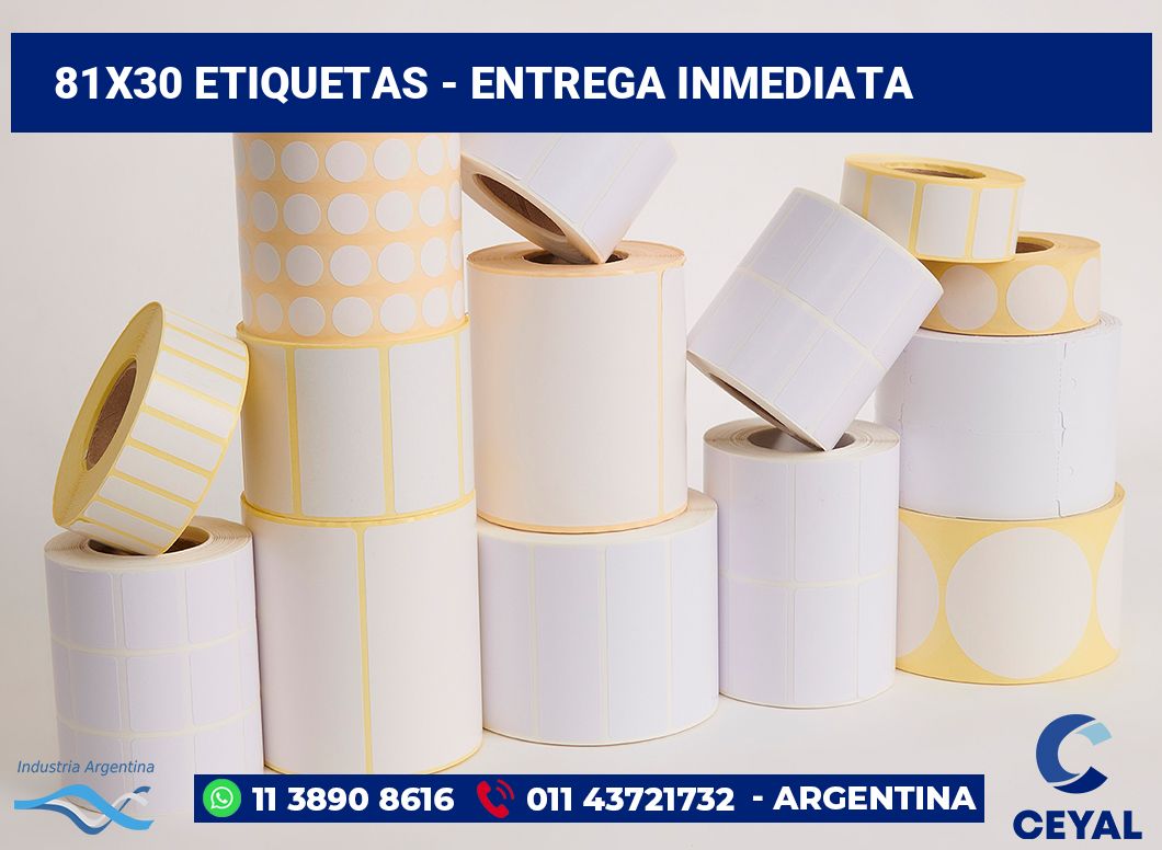 81×30 Etiquetas