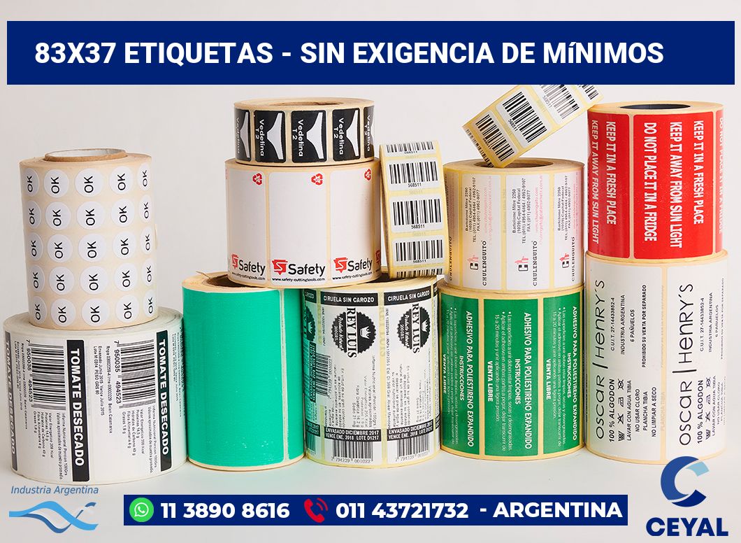 83×37 Etiquetas