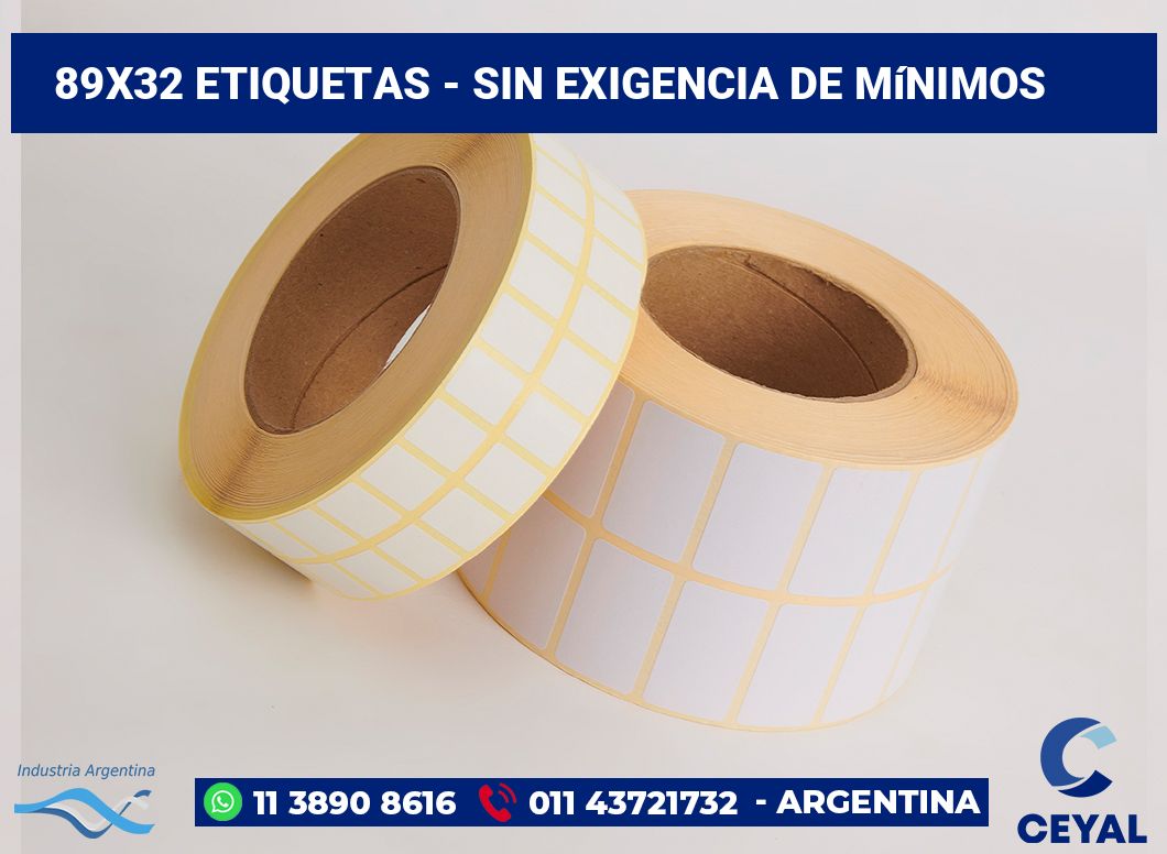 89×32 Etiquetas