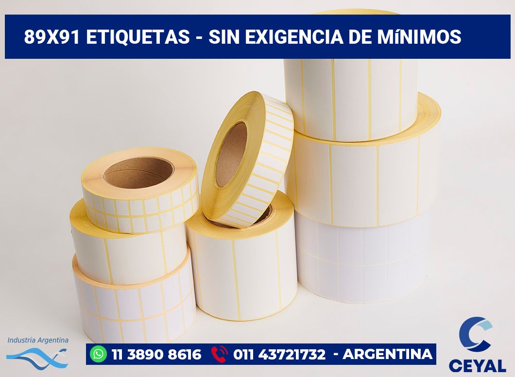 89×91 Etiquetas