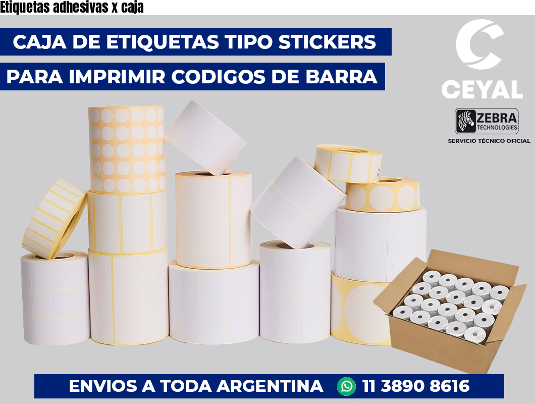Etiquetas adhesivas x caja