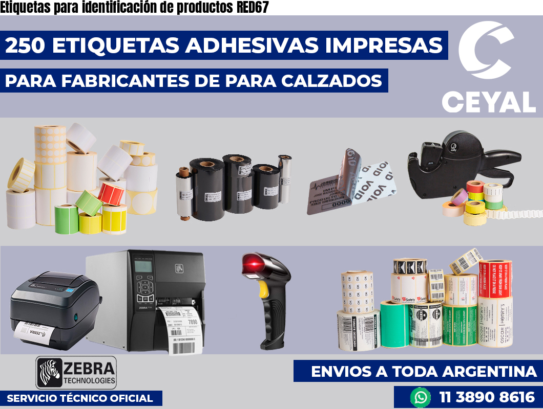 Etiquetas para identificación de productos RED67