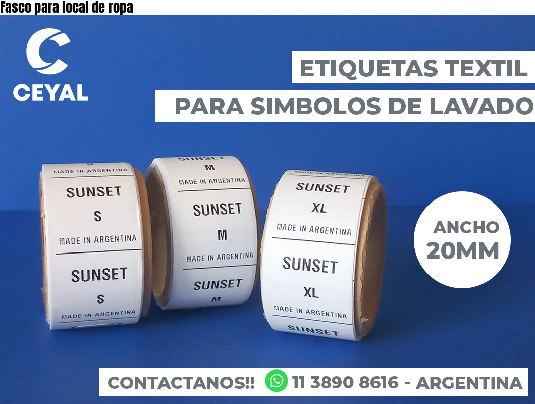 Fasco para local de ropa