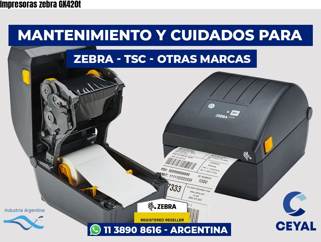 Impresoras zebra GK420t