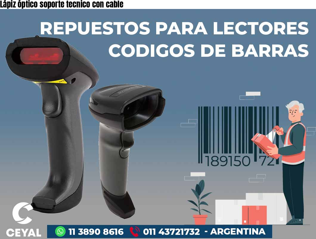 Lápiz óptico soporte tecnico con cable