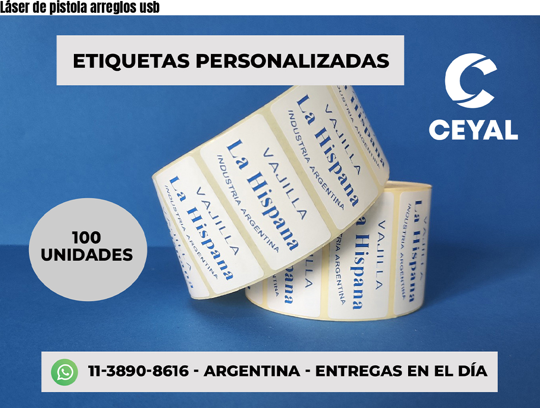 Láser de pistola arreglos usb