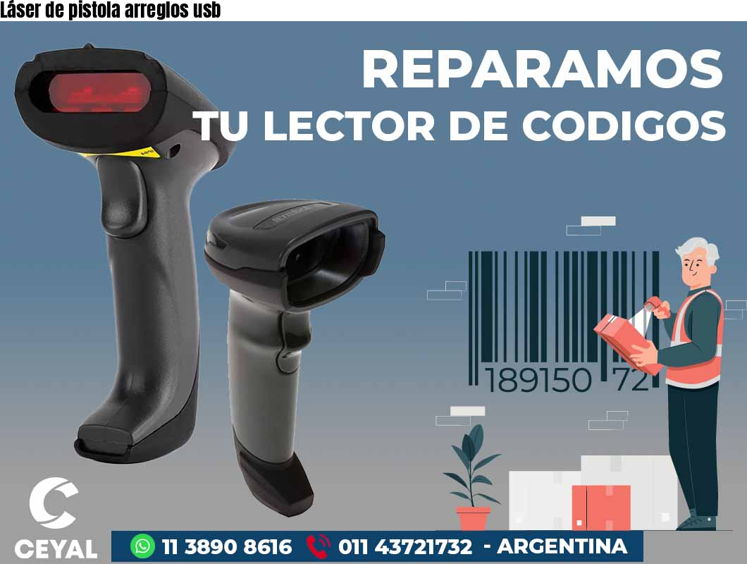 Láser de pistola arreglos usb