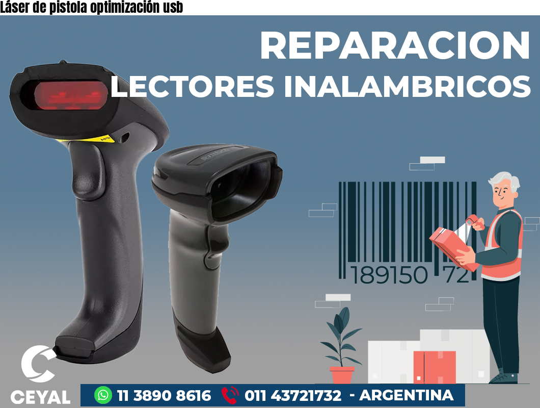Láser de pistola optimización usb