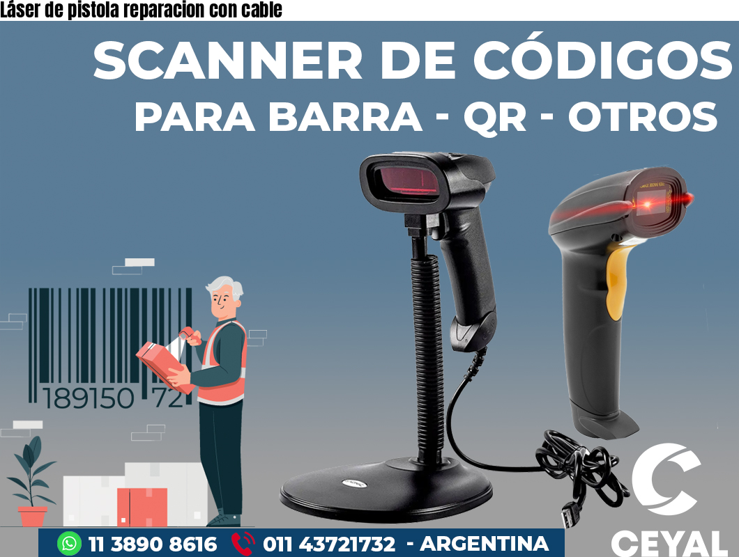 Láser de pistola reparacion con cable