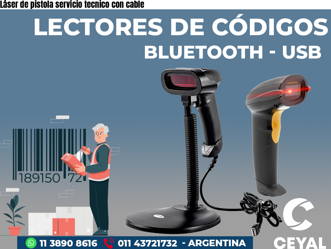 Láser de pistola servicio tecnico con cable
