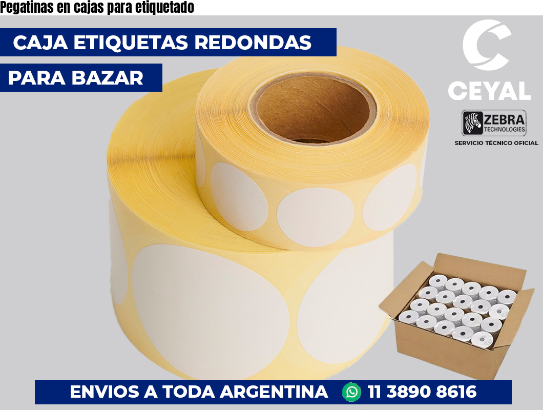 Pegatinas en cajas para etiquetado