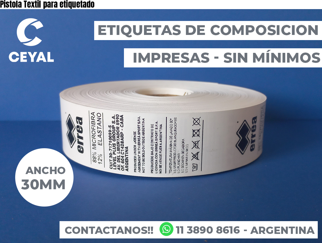 Pistola Textil para etiquetado