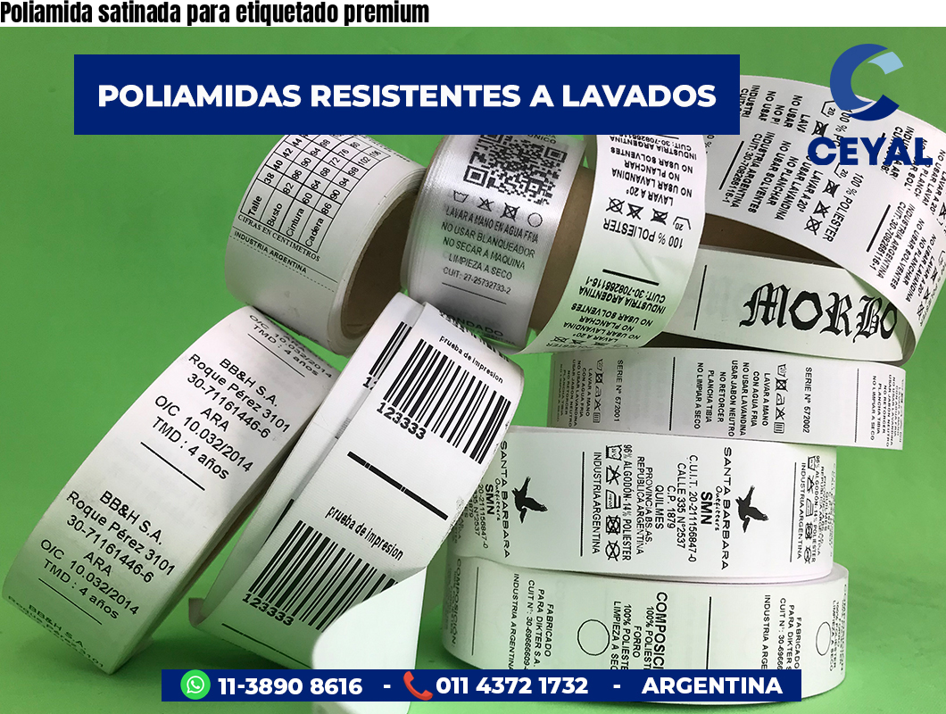 Poliamida satinada para etiquetado premium