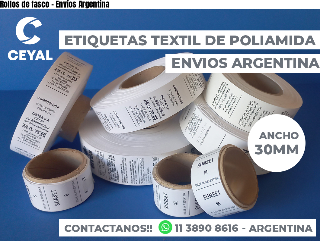 Rollos de fasco - Envíos Argentina