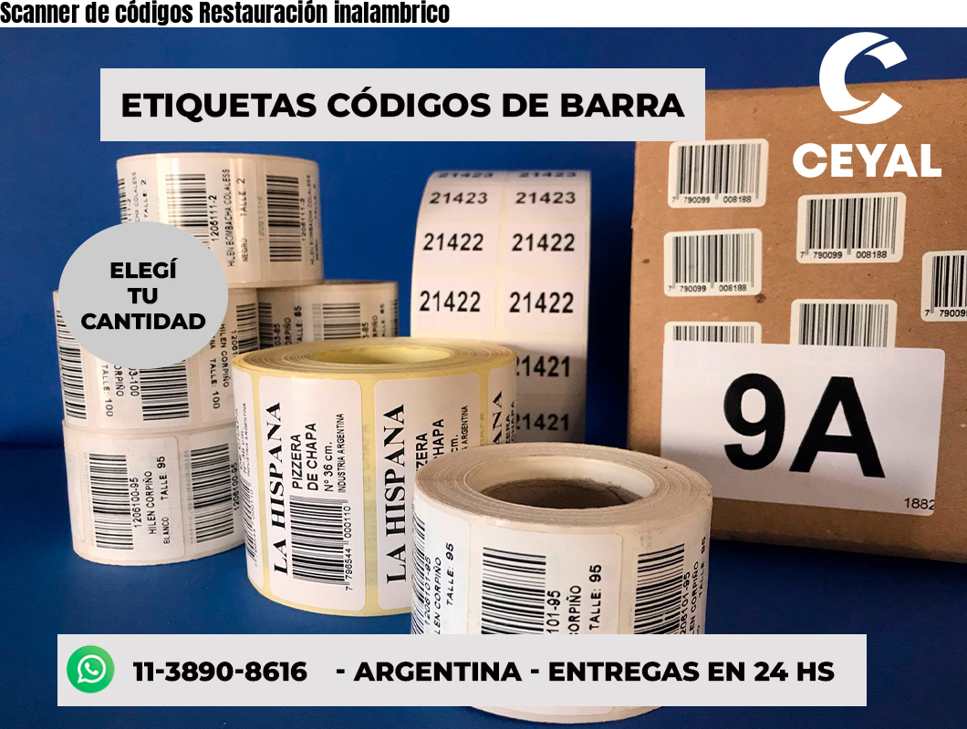 Scanner de códigos Restauración inalambrico