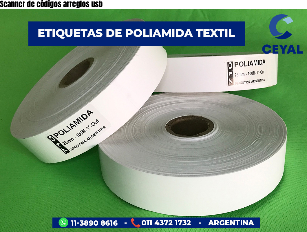 Scanner de códigos arreglos usb