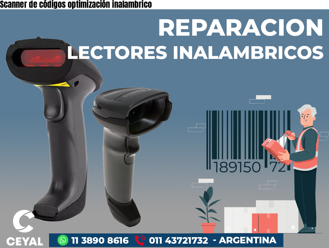 Scanner de códigos optimización inalambrico