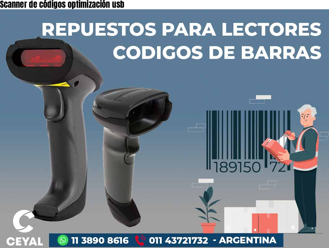 Scanner de códigos optimización usb