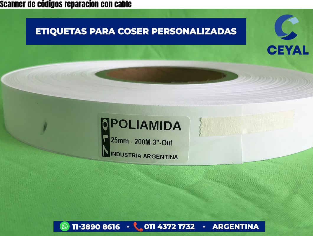 Scanner de códigos reparacion con cable