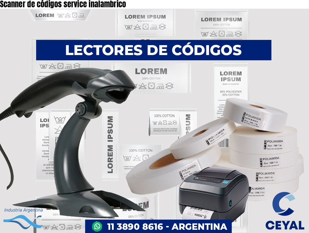 Scanner de códigos service inalambrico
