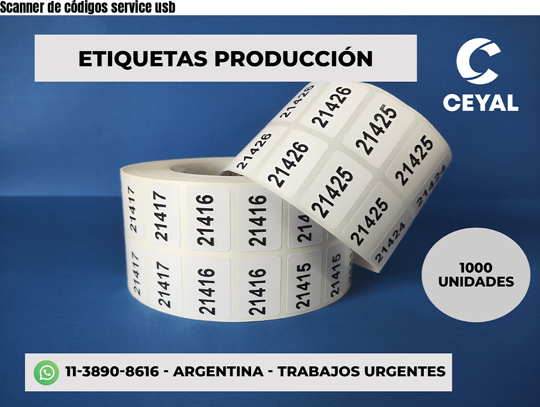 Scanner de códigos service usb