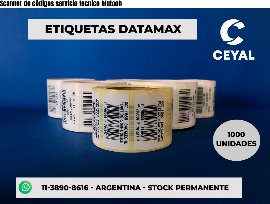 Scanner de códigos servicio tecnico blutooh