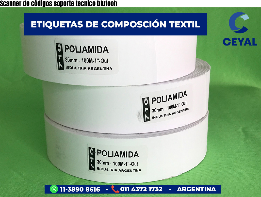 Scanner de códigos soporte tecnico blutooh
