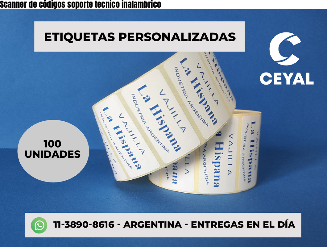 Scanner de códigos soporte tecnico inalambrico