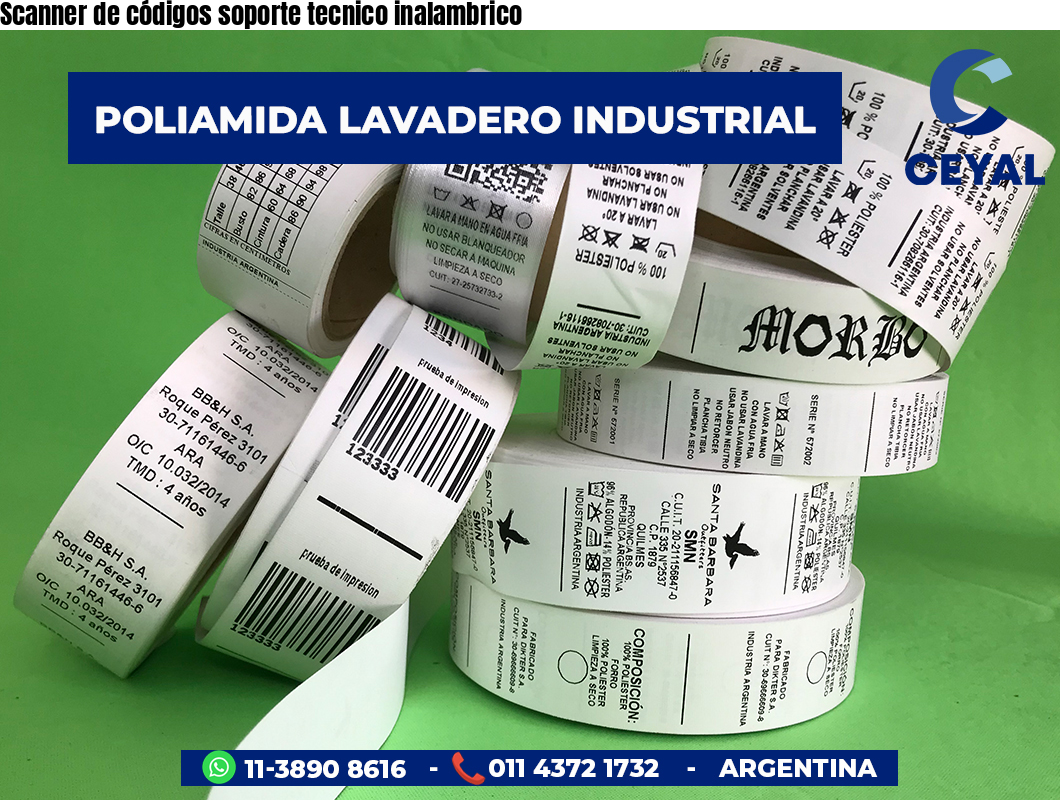 Scanner de códigos soporte tecnico inalambrico
