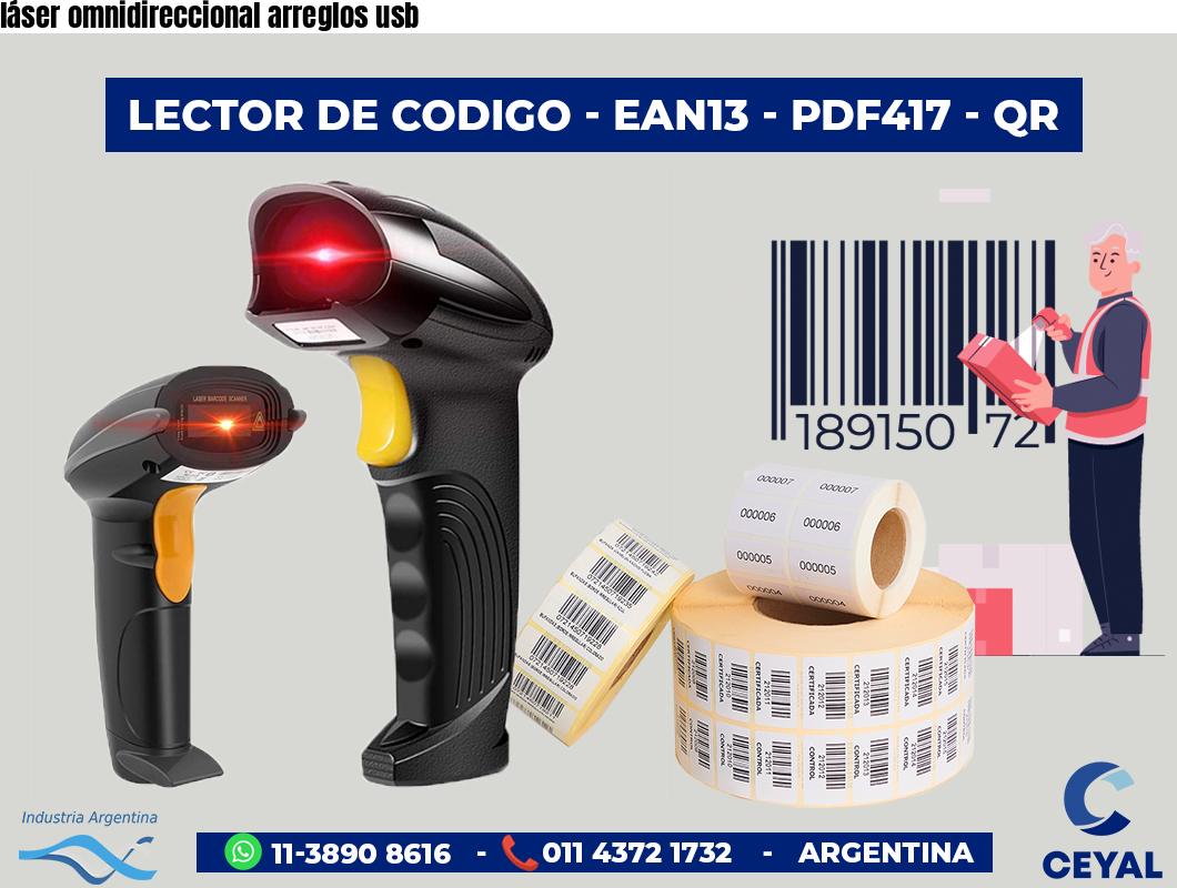 láser omnidireccional arreglos usb