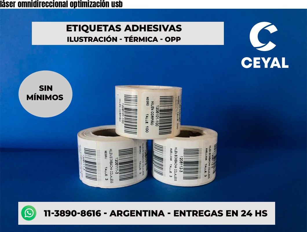 láser omnidireccional optimización usb