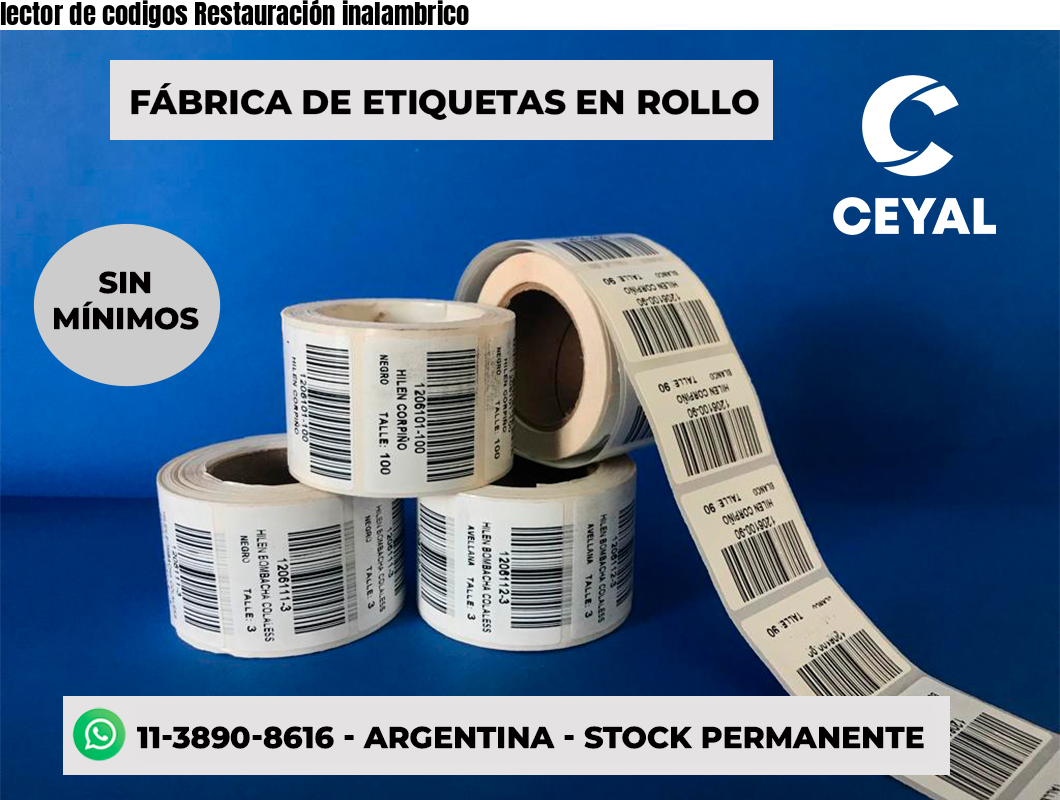 lector de codigos Restauración inalambrico